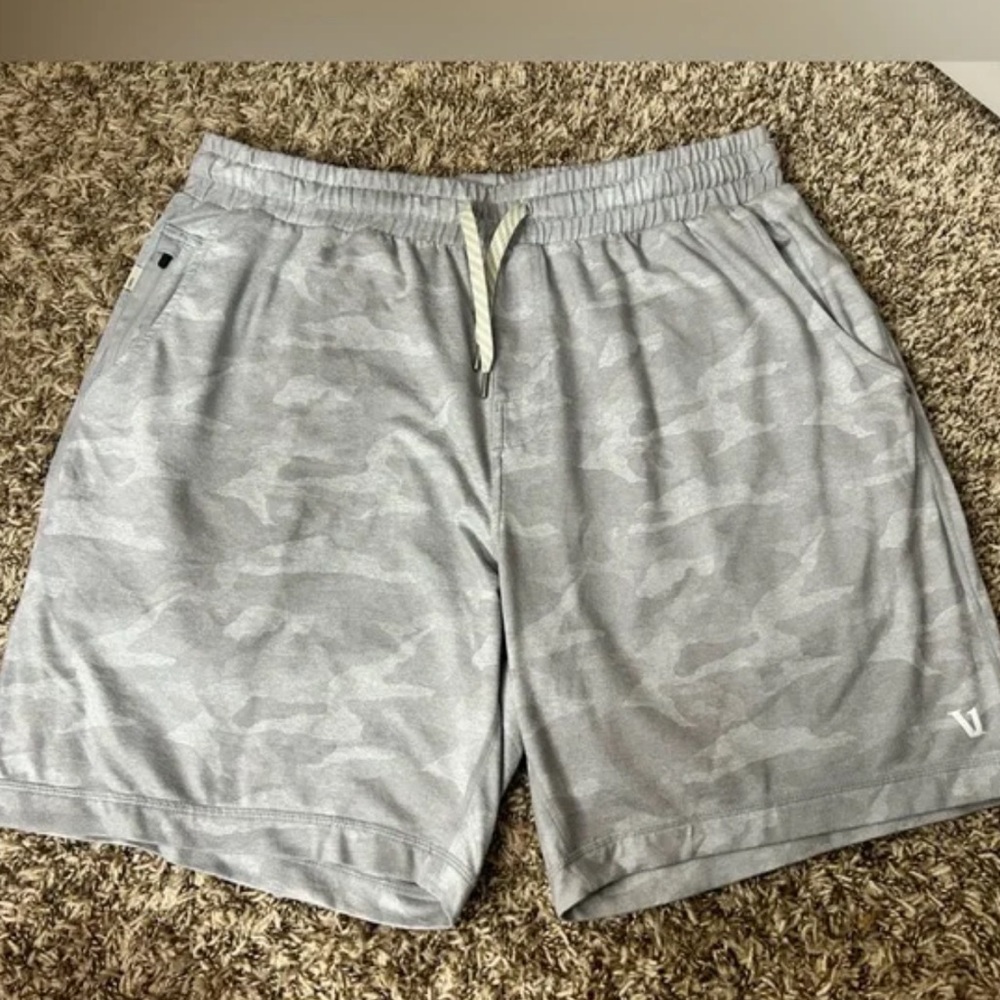 Vuori Gray Camo Men’s Athletic Shorts